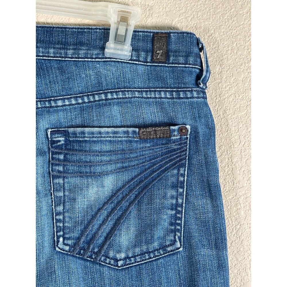 7 For All Mankind Jeans Women's DOJO Bermuda Shorts in Medium wash - Picture 7 of 7